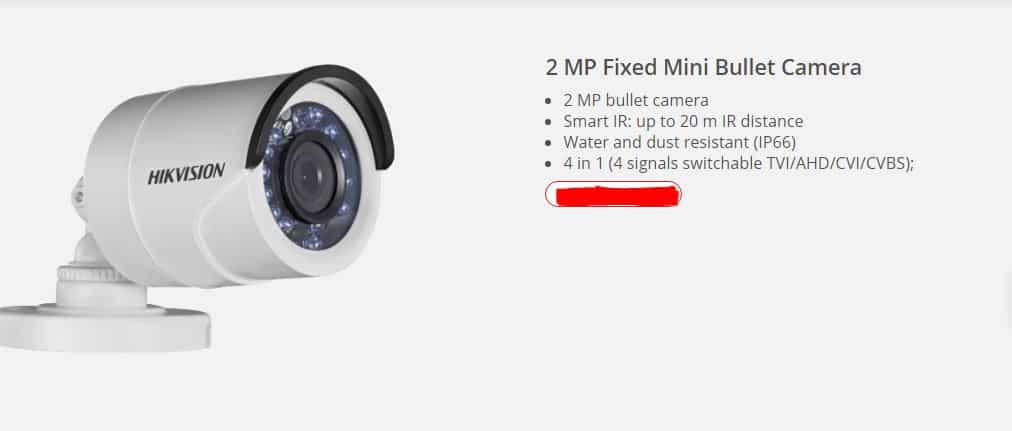 hikvision cctv camera price