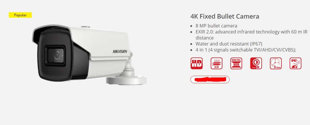 4k camera hikvision